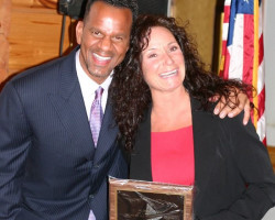 CSHOF 2012 Awards Banquet. Accepting for Aubree Jones. Photo courtesy Heidi Anderson. February 20, 2012. CSHOF 2012 Awards Banquet. February 20, 2012.