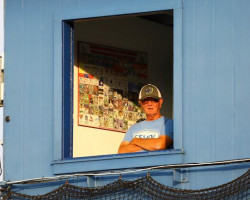 Randy Anderson in the press box at Diethrick Park. June 21, 2023. Randy Anderson in the press box at Diethrick Park. June 21, 2023.