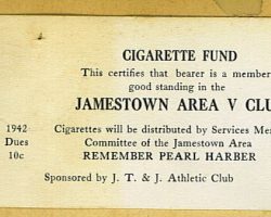 1942 cigarette fund card cigarette fund 1942