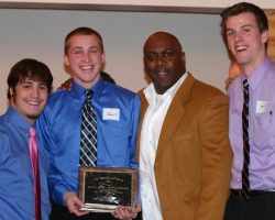 CSHOF 2010 Awards Banquet. Ryan Buzzetto, Zack Sopak, Thurman Thomas & Levi Bursch - photo courtesy of Jim Riggs. February 15, 2010. CSHOF 2010 Awards Banquet. February 15, 2010.