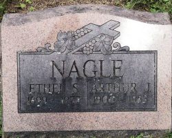 Burial marker of Joe Nagle and his wife Ethel burial marker