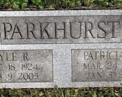 Burial marker of Lyle Parkhurst (1924-2002) and his wife Patricia (1930-2012) Burial marker