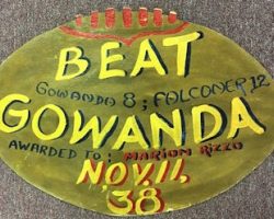 Awarded to "Muddy" Rizzo in 1938. Marion Rizzo 1938