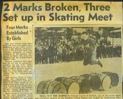 1945 Ice Skating newspaper article skating 1945