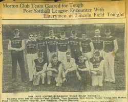 1936 Morton Club softball team softball 1936