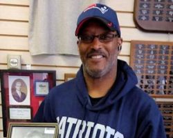 Tony LeVoie's son, Tony, visited the CSHOF exhibit hall in May
2017. Tony LeVoie