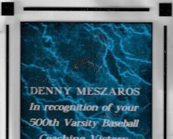 Dennis Meszaros 500th career win. May 17, 2000. Dennis Meszaros 500th career win. May 17, 2000.