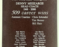 Dennis Meszaros 509 career wins and New York State Championship.2000. Dennis Meszaros 509 career wins and New York State Championship.2000.