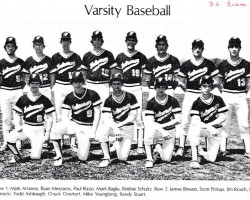 Falconer Central School varsity baseball team. 1982. Falconer Central School varsity baseball team. 1982.