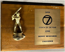 Super 7 Coach of the Year award. 1990. Super 7 Coach of the Year award. 1990.