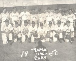 Temple, Texas Eagles. 1950. Ted Wyberanec third from right in front row. Temple, Texas Eagles. 1950. Ted Wyberanec third from right in front row.