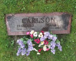 Oscar Carlson's burial marker, Lake View Cemetery, Jamestown, NY oscarcarlsonstone