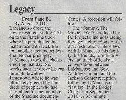 Driving Legacy. Page 2. <em>Post-Journal</em> (Jamestown), April 4, 2016. Sammy LaMancuso.