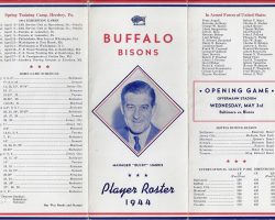 1944 Buffalo Bisons player roster. 1944 Buffalo Bisons front