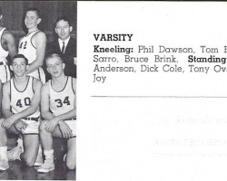 Jamestown High School basketball team. 1962-63.