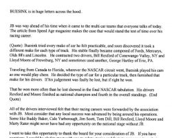 Page 2 of cover letter for research compilation presented in support of Julian Buesink nomination for CSHOF induction by Dennis Goggin. 1_cover-letter-2008-p2