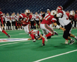 Aaron Leeper running for Jamestown High School. 2000. Aaron Leeper running for Jamestown High School. 2000.