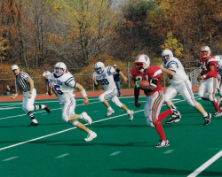 Aaron Leeper running for Jamestown High School. 2000. Aaron Leeper running for Jamestown High School. 2000.