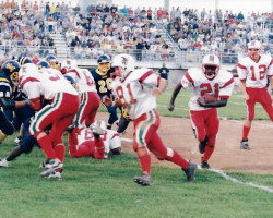 Aaron Leeper running for Jamestown High School. 2000. Aaron Leeper running for Jamestown High School. 2000.