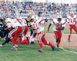 Aaron Leeper running for Jamestown High School. 2000. Aaron Leeper running for Jamestown High School. 2000.