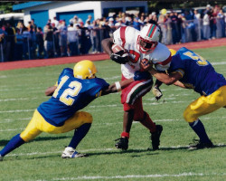 Aaron Leeper running for Jamestown High School. 2000. Aaron Leeper running for Jamestown High School. 2000.