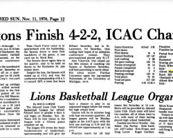 Saxons Finish 4-2-2, ICAC Champs. <em>The Alfred Sun</em>, November 11, 1976. Saxons Finish 4-2-2, ICAC Champs. November 11, 1976.