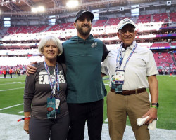 Nick Sirianni with his mother, Amy and father, Fran. Nick Sirianni with his mother, Amy and father, Fran.