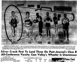 Silver Creek First To Land Three On Post-Journal's Class B All-Conference Varsity. <em>Post-Journal</em> (Jamestown), March 18, 1961. Silver Creek First To Land Three On Post-Journal's Class B All-Conference Varsity. March 18, 1961.