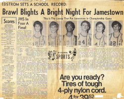 Brawl Blights A Bright Night For Jamestown. <em>Post-Journal</em> (Jamestown), March 9, 1972. Brawl Blights A Bright Night For Jamestown. March 9, 1972.