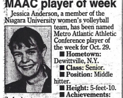 NU's Anderson Is MAAC player of week. October 31, 1995. NU's Anderson Is MAAC player of week. October 31, 1995.