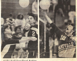 Volleyball Semifinal Action. <em>Post-Journal</em> (Jamestown), November 8, 1990. Volleyball Semifinal Action. November 8, 1990.