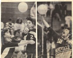 Volleyball Semifinal Action. <em>Post-Journal</em> (Jamestown), November 8, 1990. Volleyball Semifinal Action. November 8, 1990.