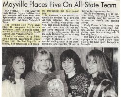 All-State Volleyball Players. 1991.