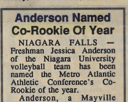 Anderson Named Co-Rookie of Year. November 13, 1992. Anderson Named Co-Rookie of Year. November 13, 1992.