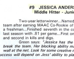 Jessica Anderson. Niagara University volleyball profile. Niagara University volleyball profile.