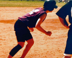Jessica Anderson playing softball for Niagara University. 1997. Jessica Anderson playing softball for Niagara University.