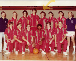 Mark Edstrom, back row third player from right, and the Jamestown High School basketball team. 1971-72. Mark Edstrom and the Jamestown High School basketball team. 1971-72.