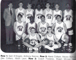 Jamestown High School basketball team. 1995-96.