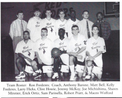 Jamestown High School basketball team. 1996-97.
