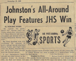 Johnston's All-Around Play Features JHS Win. <em>Post-Journal</em> (Jamestown), December 18, 1968, Johnston's All-Around Play Features JHS Win. December 18, 1968,