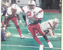 Jamestown running back Aaron Leeper. <em>Post-Journal</em> (Jamestown), November 12, 2000. Jamestown running back Aaron Leeper. November 12, 2000.