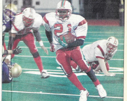 Jamestown running back Aaron Leeper. <em>Post-Journal</em> (Jamestown), November 12, 2000. Jamestown running back Aaron Leeper. November 12, 2000.