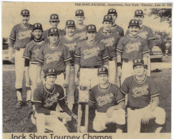 Jock Shop Tourney Champs. <em>Post-Journal</em> (Jamestown), June 22, 1982. Jock Shop Tourney Champs. June 22, 1982.