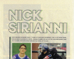 Nick Sirianni Head Coach. <em>Philadelphia Eagles Game Day Magazine</em>. Page 3. 2021. Nick Sirianni Head Coach. Page 3. 2021.