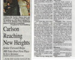 Carlson Reaching New Heights. <em>Post-Journal</em> (Jamestown), February 5, 2015. Carlson Reaching New Heights. February 5, 2015.