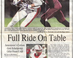 Full Ride On Table. <em>Post-Journal</em> (Jamestown), March 12, 2015. Full Ride On Table. March 12, 2015.