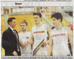 Celebrating. <em>Post-Journal</em> (Jamestown), March 9, 2015. Celebrating. March 9, 2015.