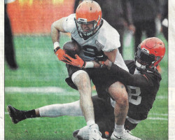 Cleveland Browns tight end Stephen Carlson. <em>Post-Journal</em> (Jamestown), July 2019. Cleveland Browns tight end Stephen Carlson. July 2019.
