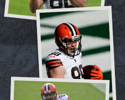 Stephen Carlson playing for Cleveland Browns. Stephen Carlson playing for Cleveland Browns.