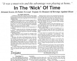 In The 'Nick' Of Time. <em>Post Journal</em> (Jamestown), 1999. In The 'Nick' Of Time. 1999.